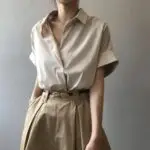 شومیز لینن کرم