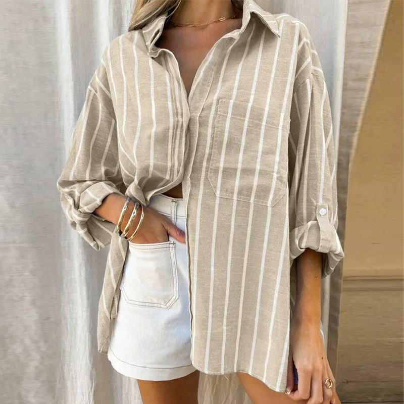 شومیز نخی طرح راه راه