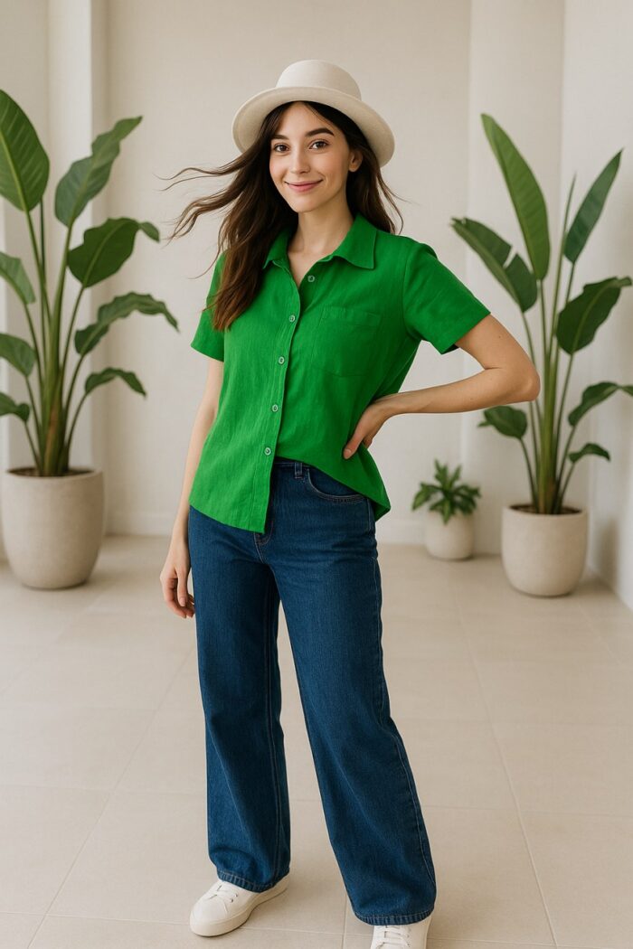 شومیز کلاسیک تک جیب H&M