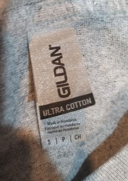 شناسنامه تیشرت مردانه طوسی جلو چاپدار