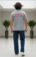 پشت تیشرت مردانه طوسی 3