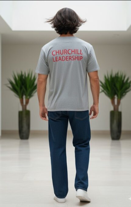 پشت تیشرت مردانه طوسی 3