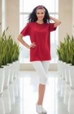 تیشرت زنانه زرشکی ساده