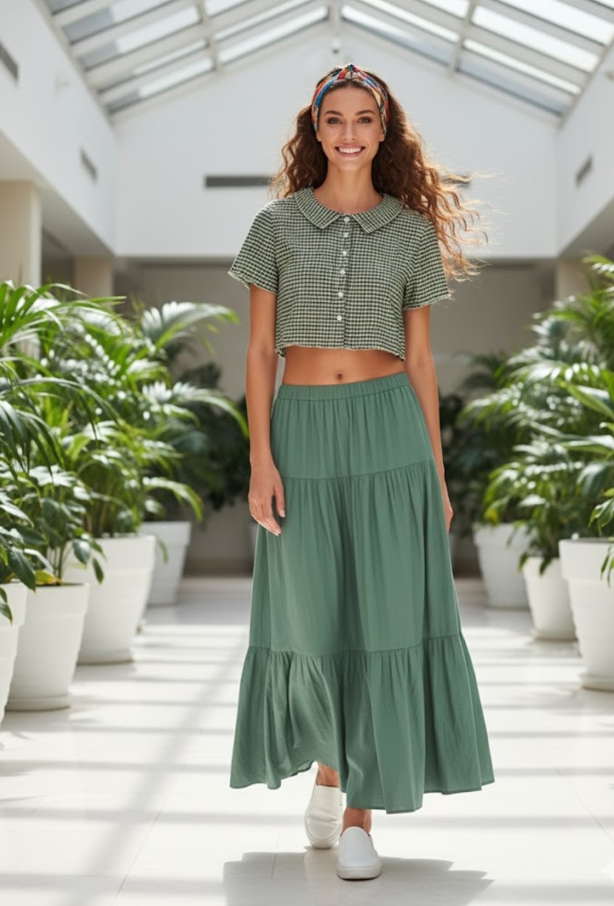 کراپ سبز چهارخانه کراپ سبز چهارخانه