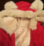 کاپشن قرمز توخزدار بچه گانه - تصویر 2