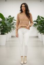 بافت ترکیبی موهر فانتزی گلبهی