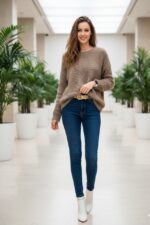 بافت موهر فانتزی لانگ نسکافه ای