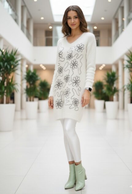 بافت فانتزی یقه هفت مرواریدی