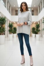 بافت موهر فانتزی آستین رنگین کمانی