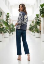 بافت موهر فانتزی سرمه ای طرحدار - تصویر 2