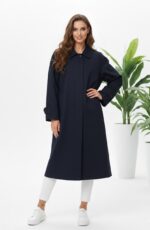 بارانی کتان سرمه ای هیتلری