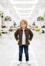 کاپشن بچه گانه جلو زیپ و دکمه